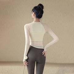 Slim-Fit Mesh Long Sleeve
