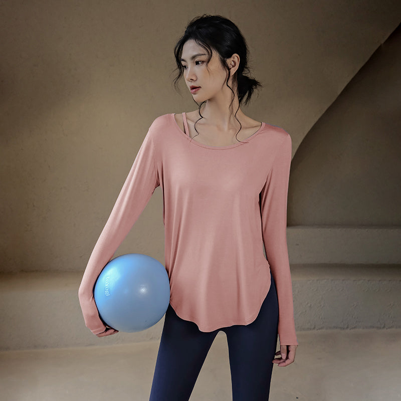 Loose yoga long-sleeved T-shirt