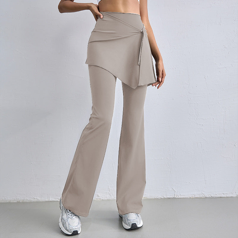 One-piece high-waisted bootcut gym pants