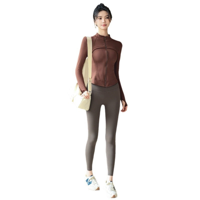 Fleece-Lined Long Sleeve Fitness Top