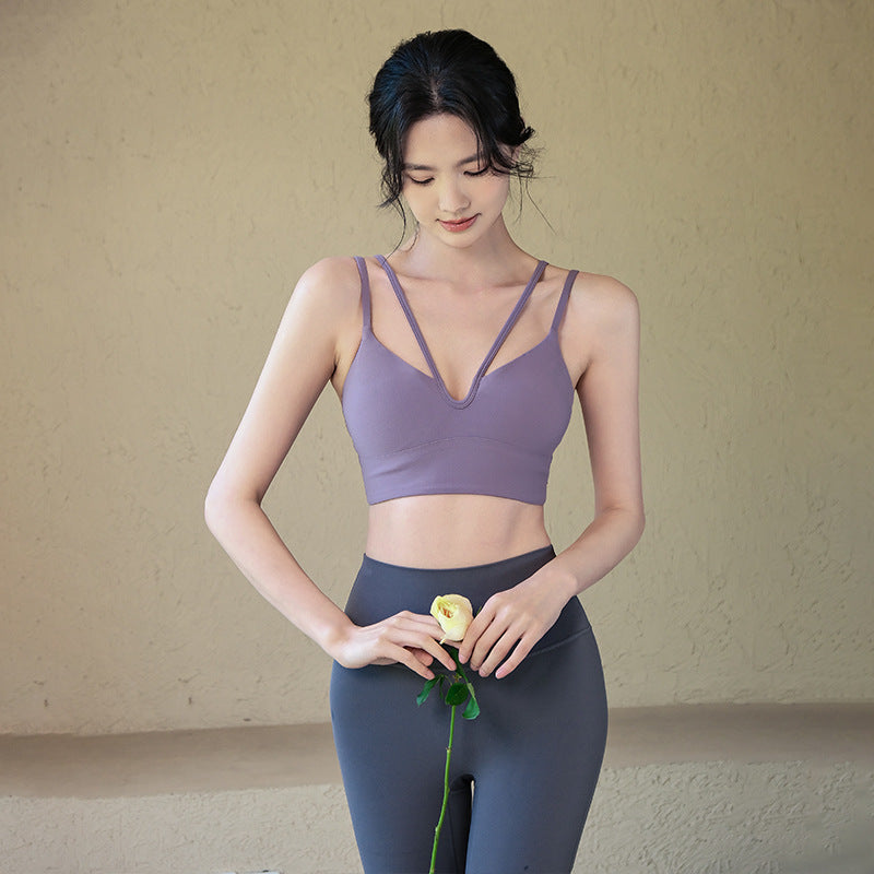 Double Strap Backless Sports Bra