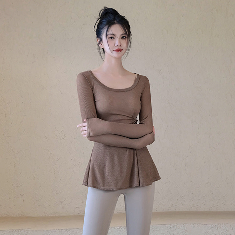 Thin breathable slimming sports cover-up