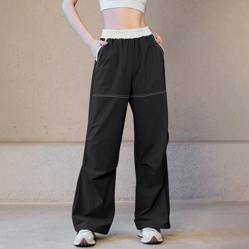Autumn and winter three-proof straight-leg high-waisted cargo pants