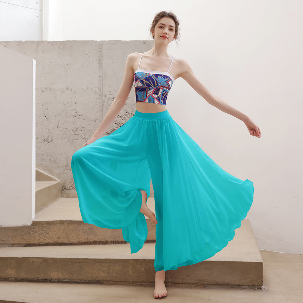 Dunhuang Flying Goddess mesh print vest loose thin and elegant suit