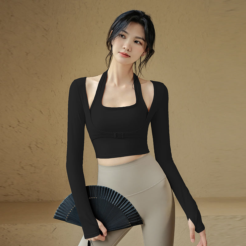 Tight with chest pad yoga long sleeves