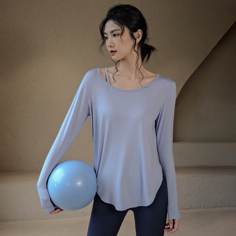 Loose yoga long-sleeved T-shirt