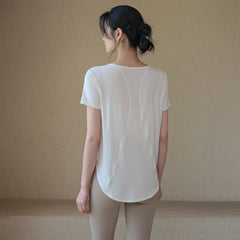 Loose, Light, Breathable sports blouse with short sleeves