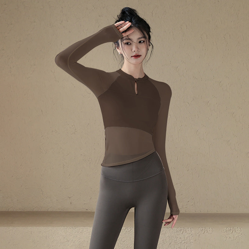 Slim-Fit Mesh Long Sleeve