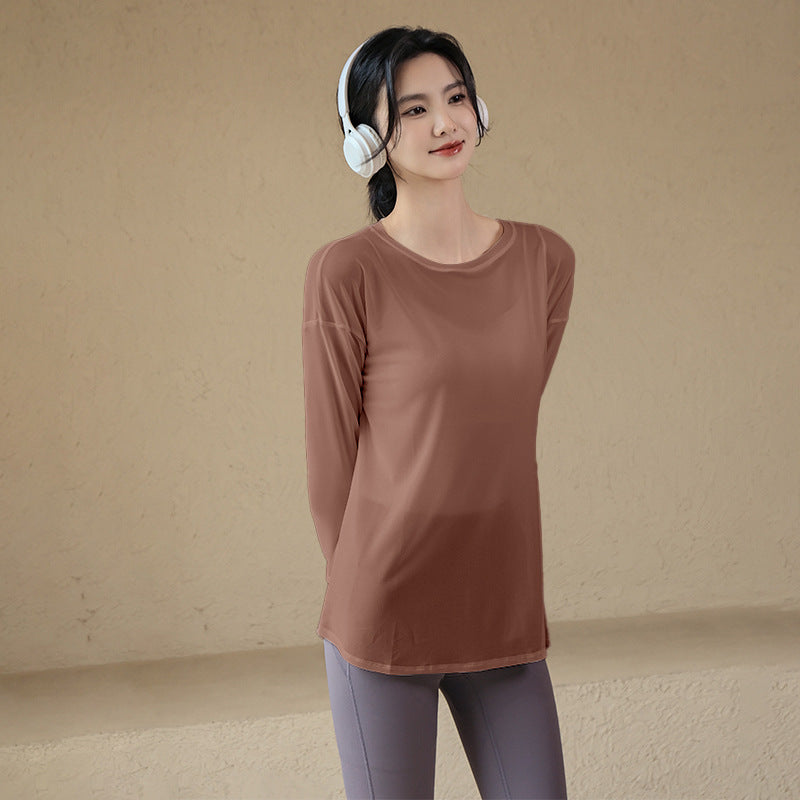 Loose-Fit Long Sleeve Yoga Top