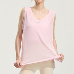 Summer cut-out beautiful back breathable yoga suit cover-up
