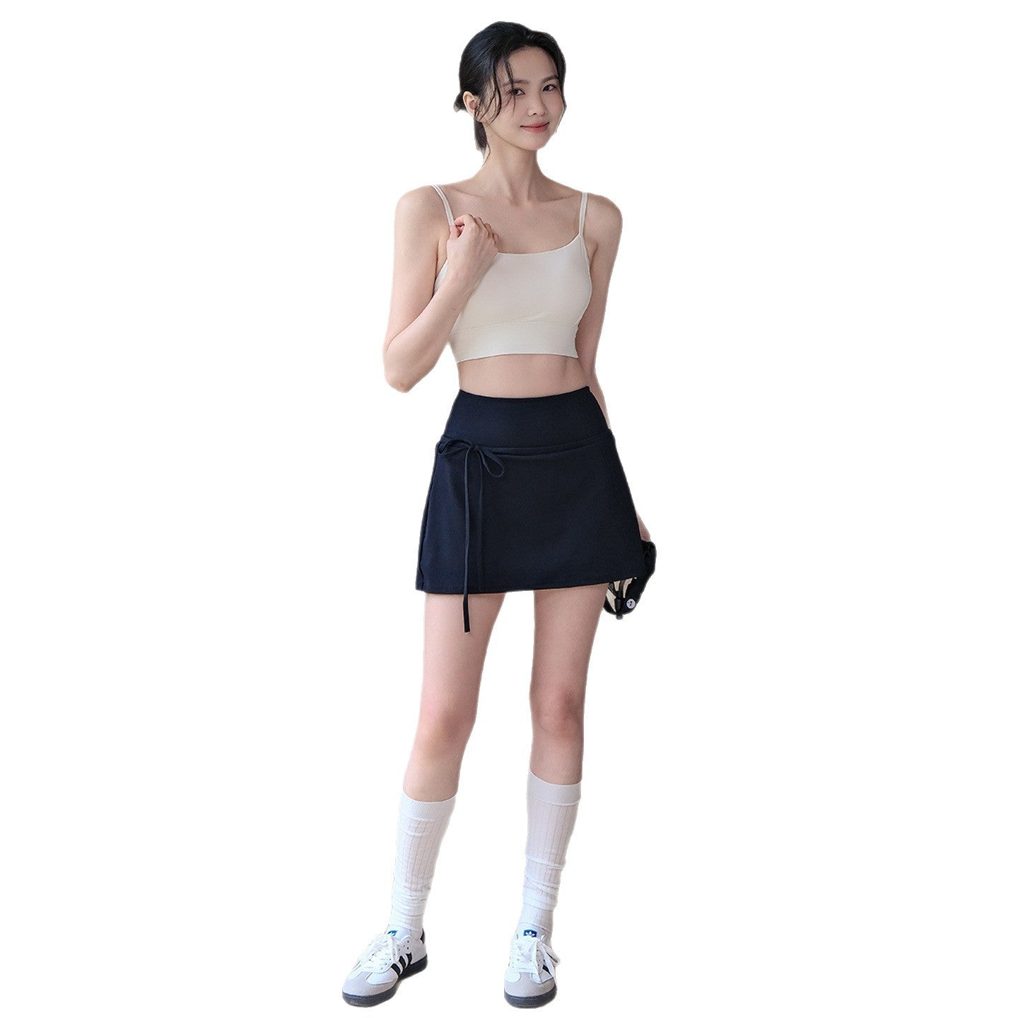 Fake two anti-exposure badminton tennis skirts high-waisted fitness sports skirts
