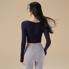 New Contrast Sports Top with Chest Pad