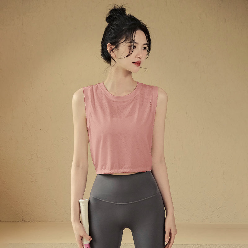 Sleeveless cover-up quick-drying fitness sports vest