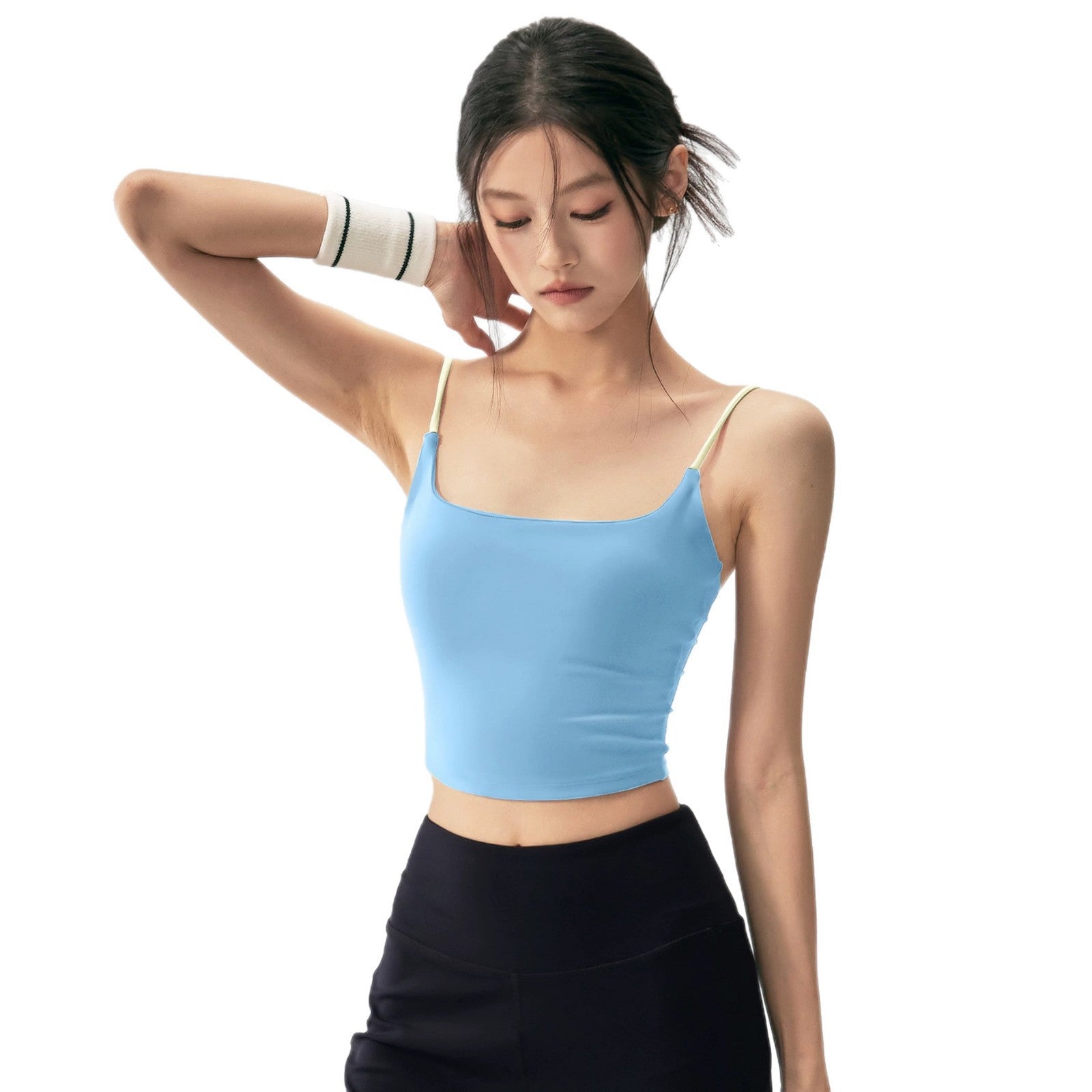 Integrated shockproof suspender contrast vest