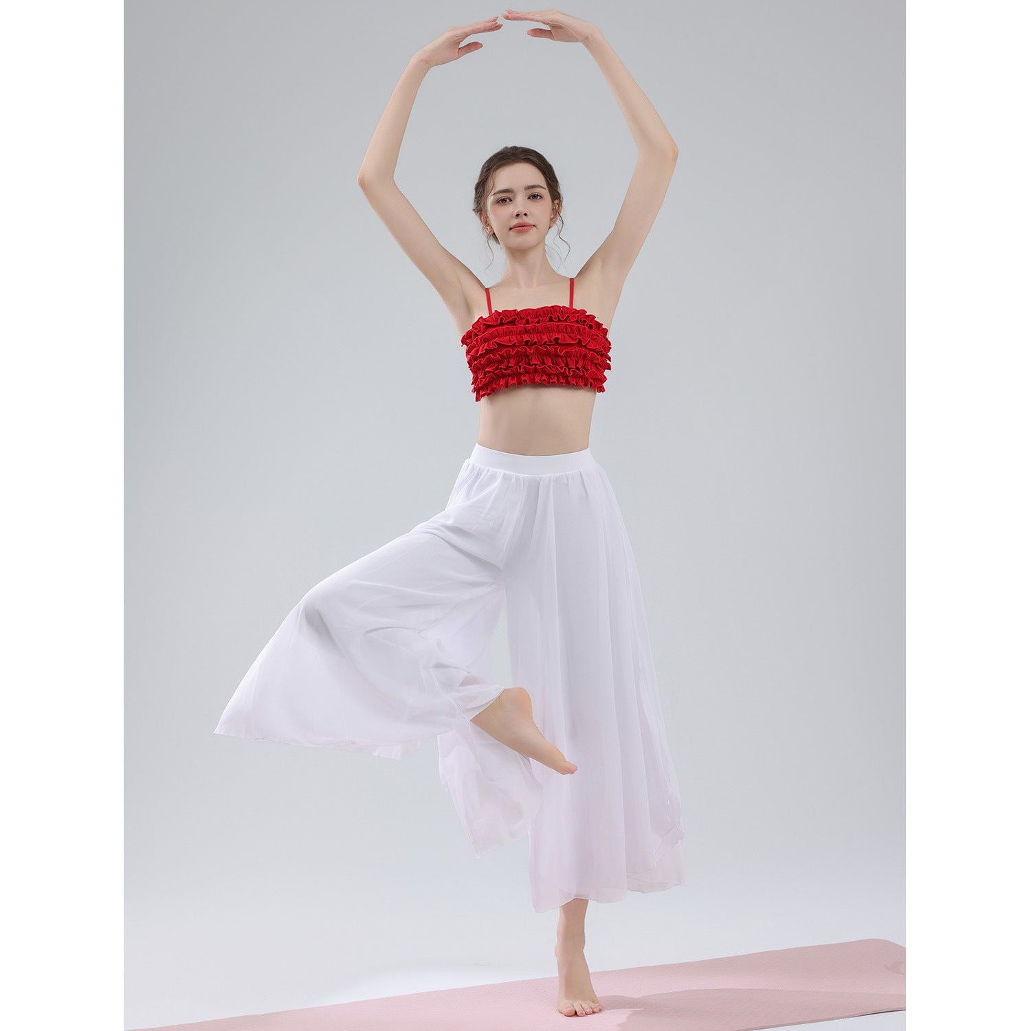 Dunhuang Flying Goddess temperament thin lace flowing chiffon set