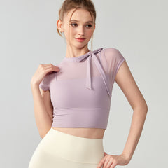 Lace-up mesh quick-drying, Breathable short sleeves