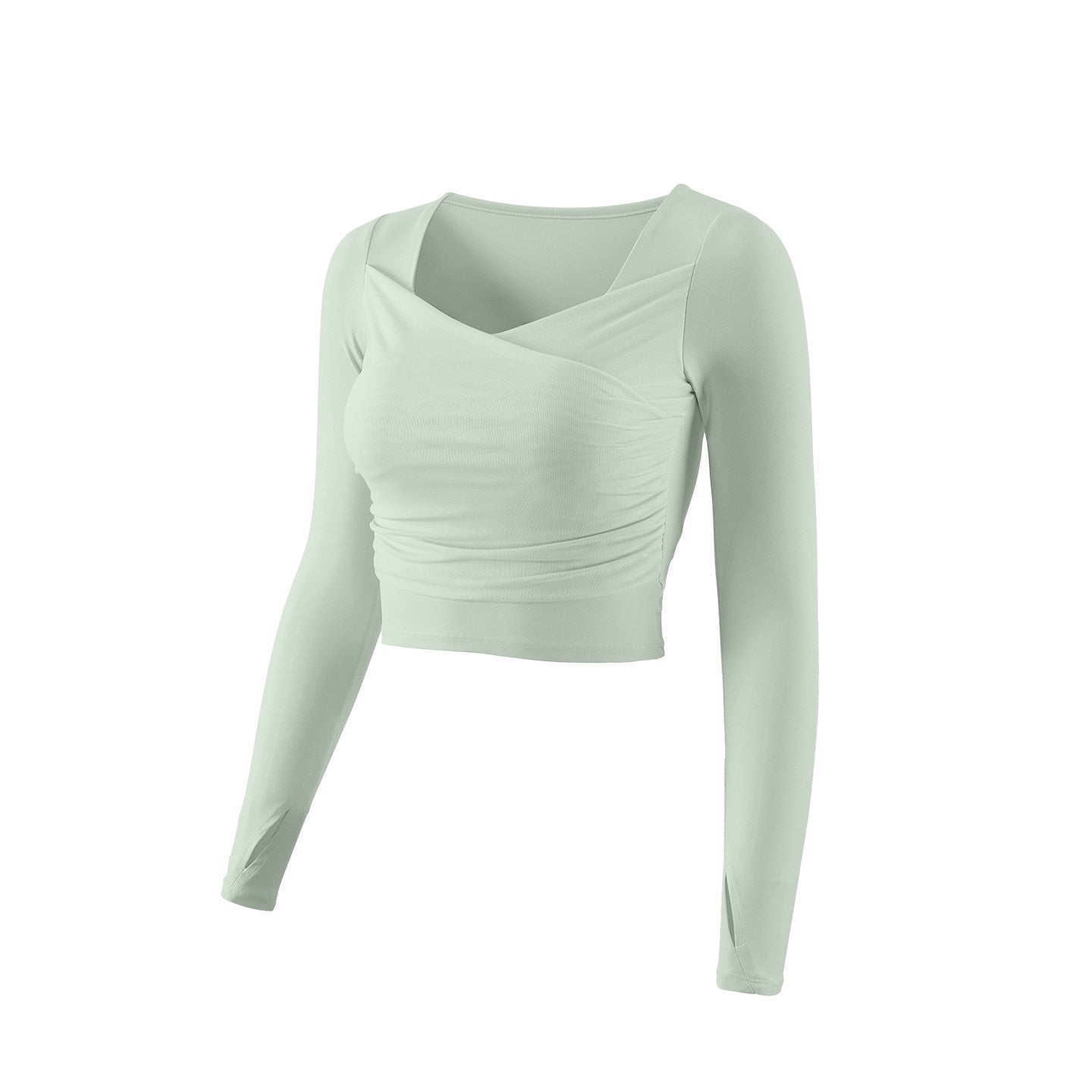 Mesh paneled sports long sleeves
