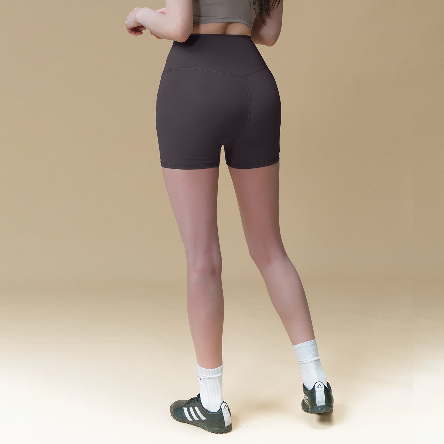 High-elastic peach buttocks three-point pants