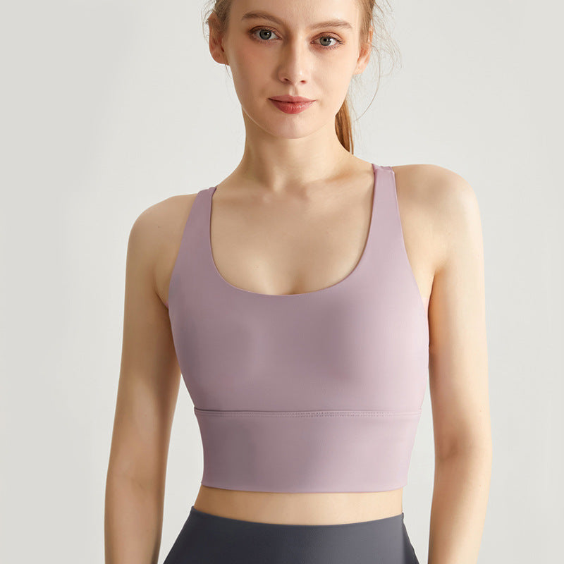 Cross beauty strap chest pad sports vest