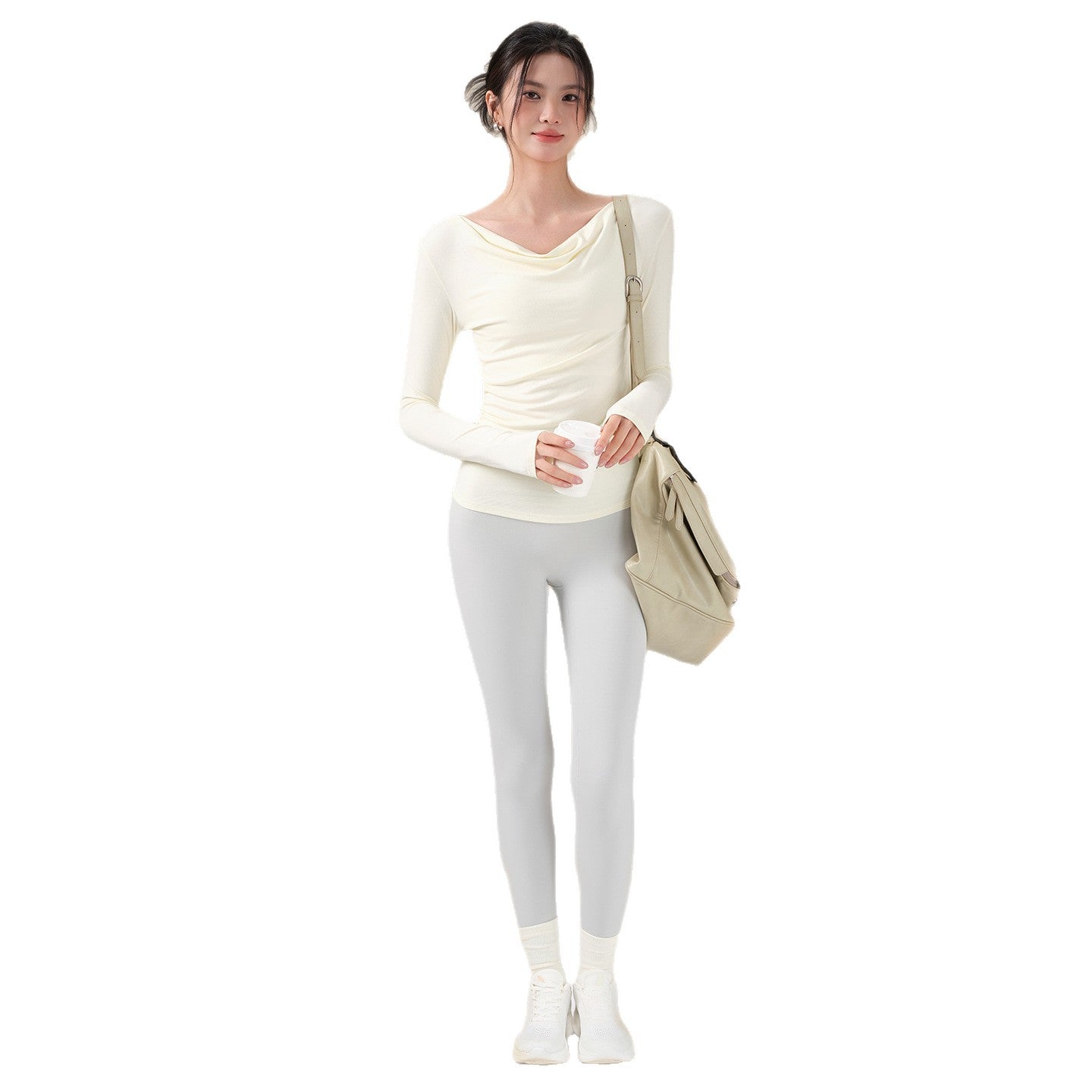 Autumn and winter style swing collar sports long sleeves