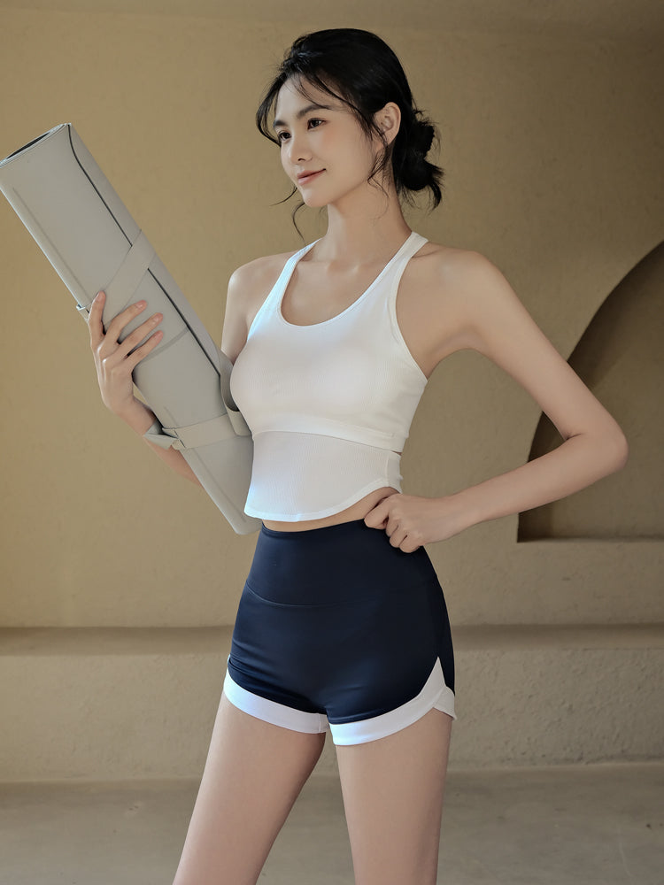 Sexy tummy tucking sports running and cycling three-point pants
