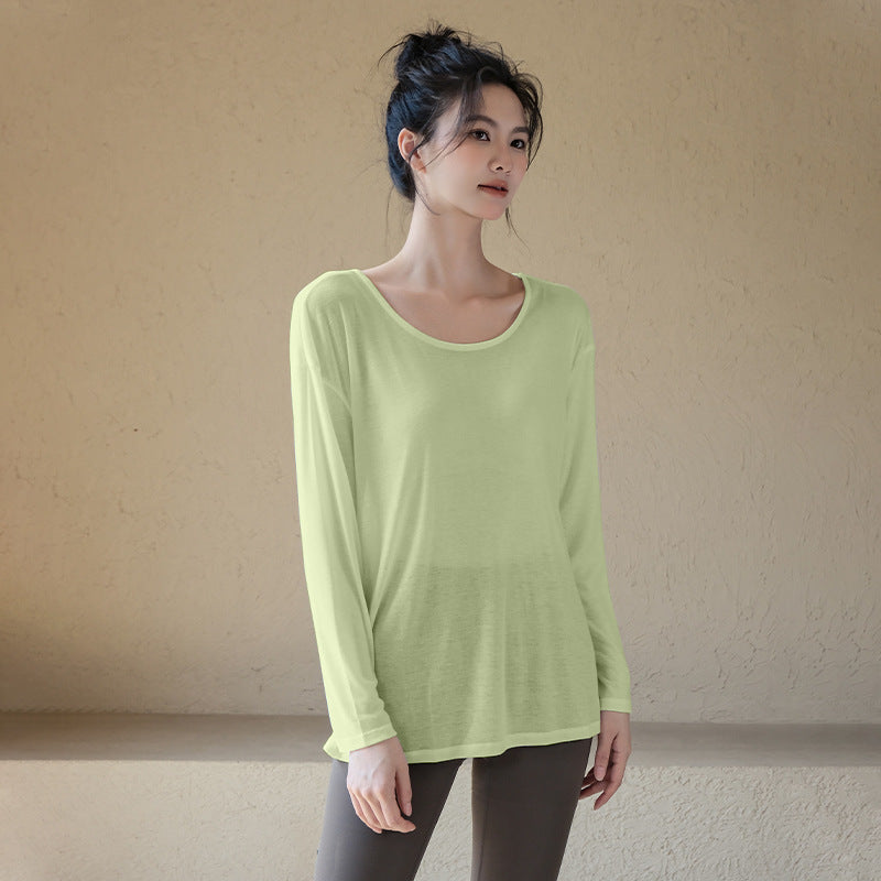 Breathable Yoga Long-Sleeve Cover-Up