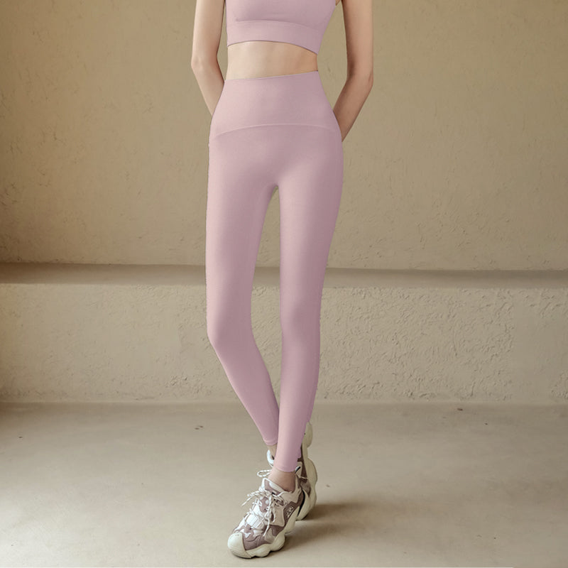 Wear high-waisted hip lift yoga tight trousers for sports
