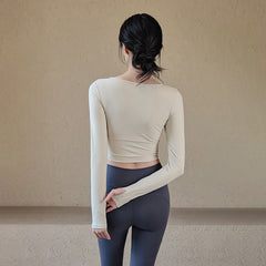 Ribbed Short Long Sleeve with Padding