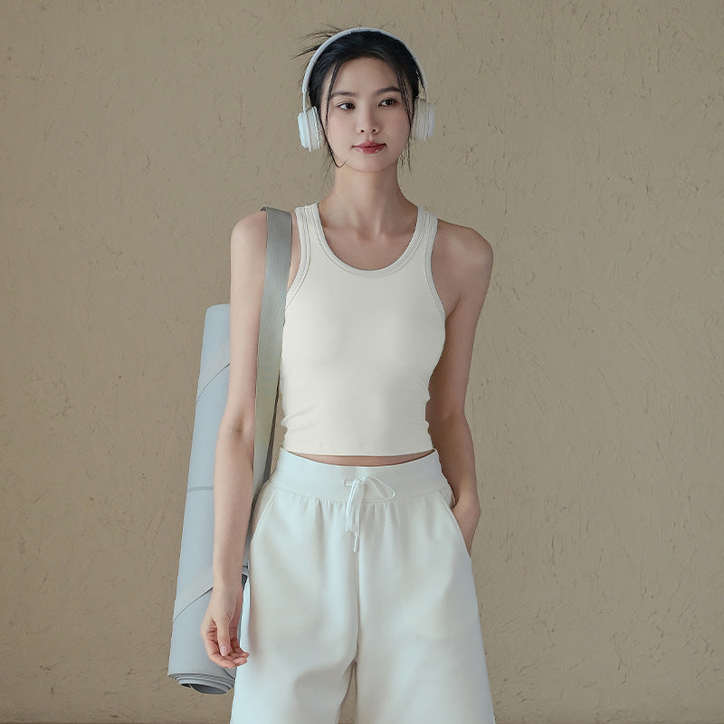 Shock-resistant breast-closing gym bra