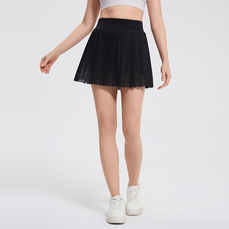 Pleated quick-dry high-waisted tennis badminton skirt