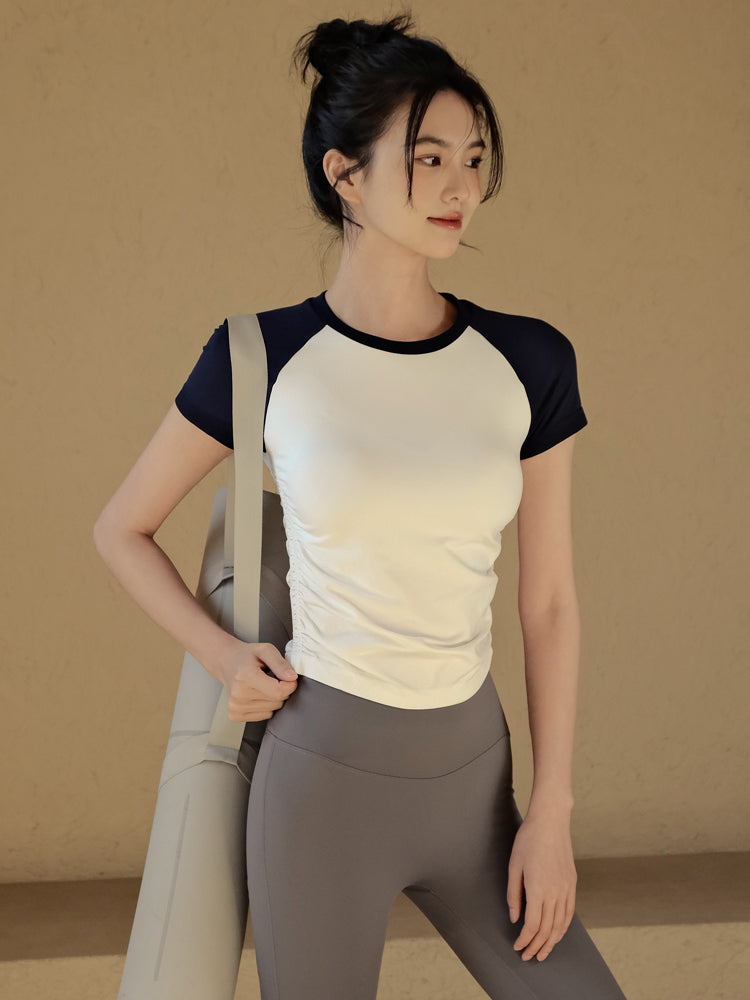 Running training yoga short sleeves