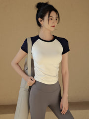 Running training yoga short sleeves