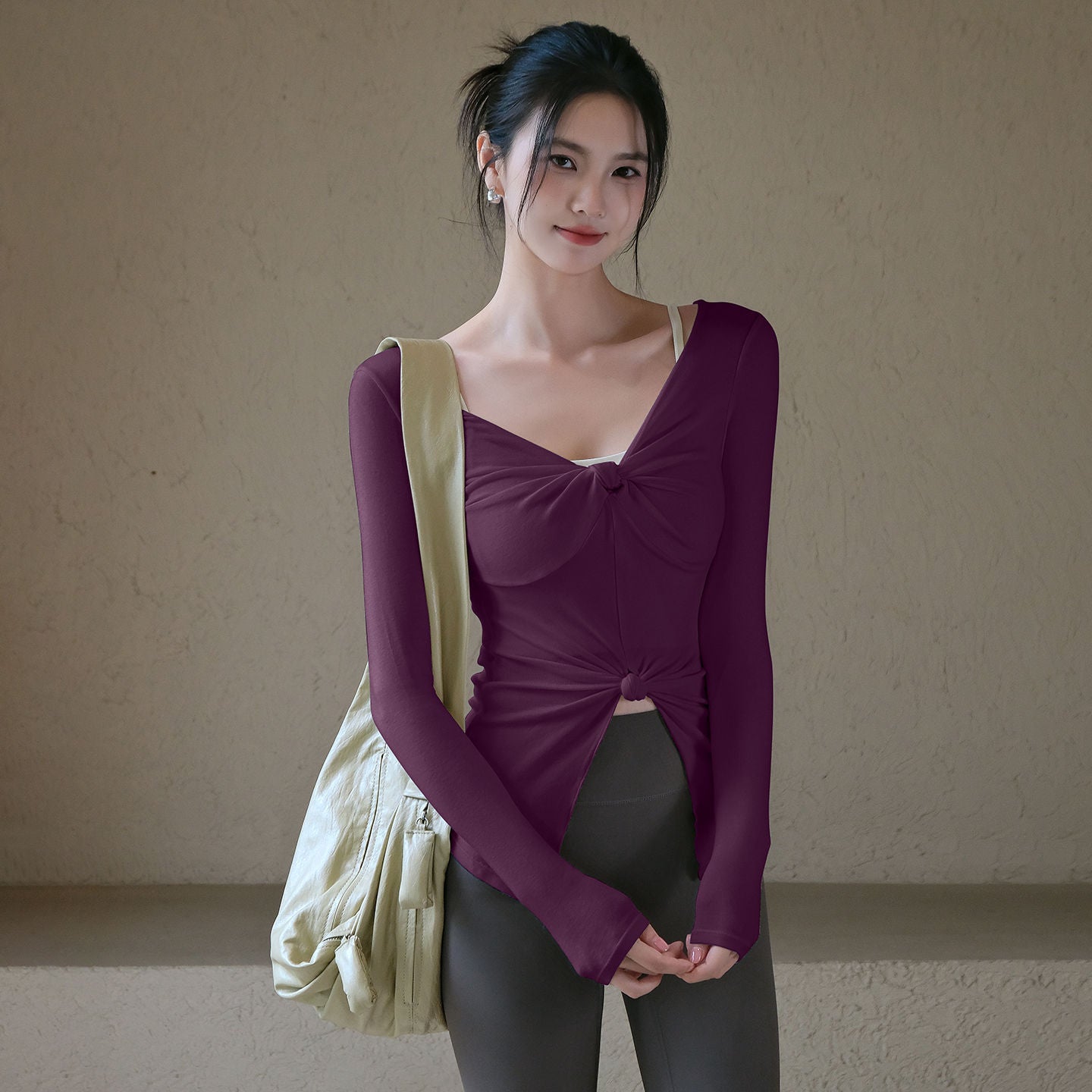 Autumn new high-elasticity breathable running sports T-shirt