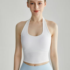 All-in-one halterneck yoga vest