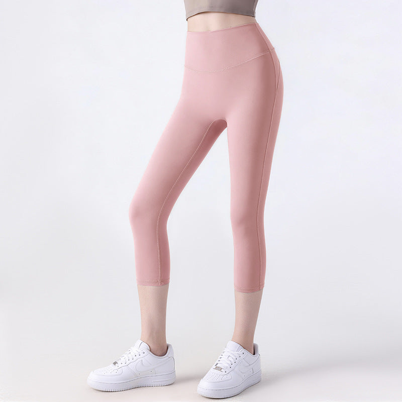 Lycra high-waisted hip-lifting yoga cropped pants