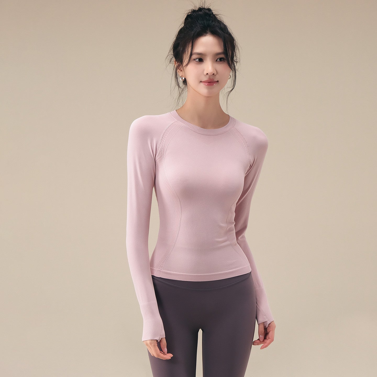 Slim slim and high-elastic sports T-shirt