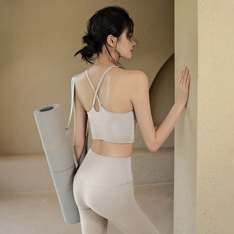 A sports bra with a beautiful back