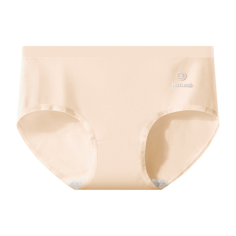 7A antibacterial simple solid color mid-rise cotton girls' underwear