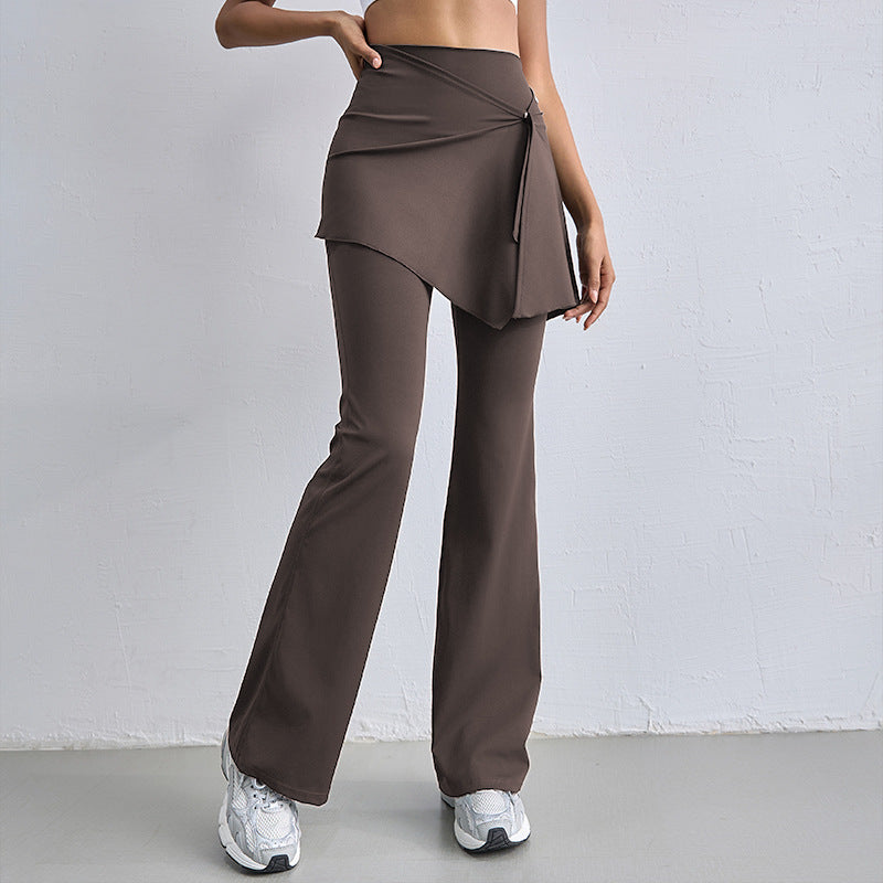 One-piece high-waisted bootcut gym pants