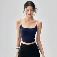 Integrated shockproof suspender contrast vest