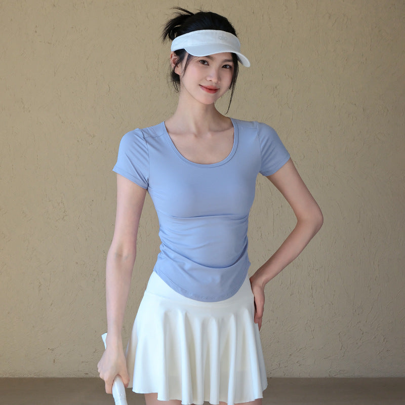 Mesh panels are breathable, Dry, Breathable, And short sleeves