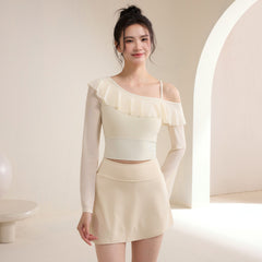 Chic & Slimming Long Sleeve Sports Tee for Yoga & Fitness