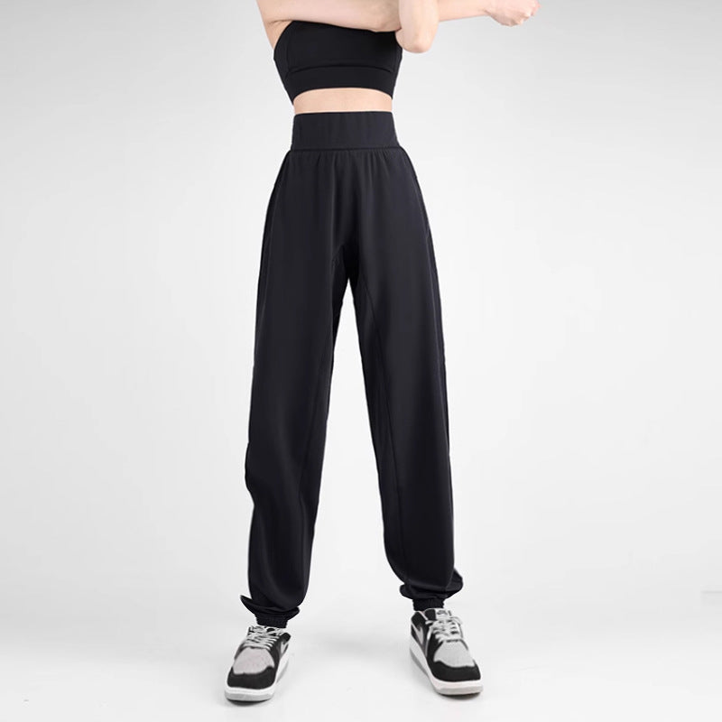 Thin loose leg-stringed running fitness quick-drying pants
