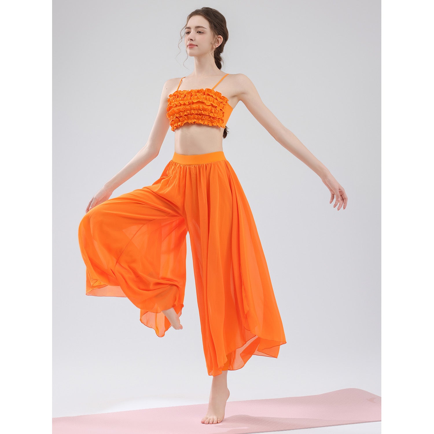 Dunhuang Flying Goddess temperament thin lace flowing chiffon set