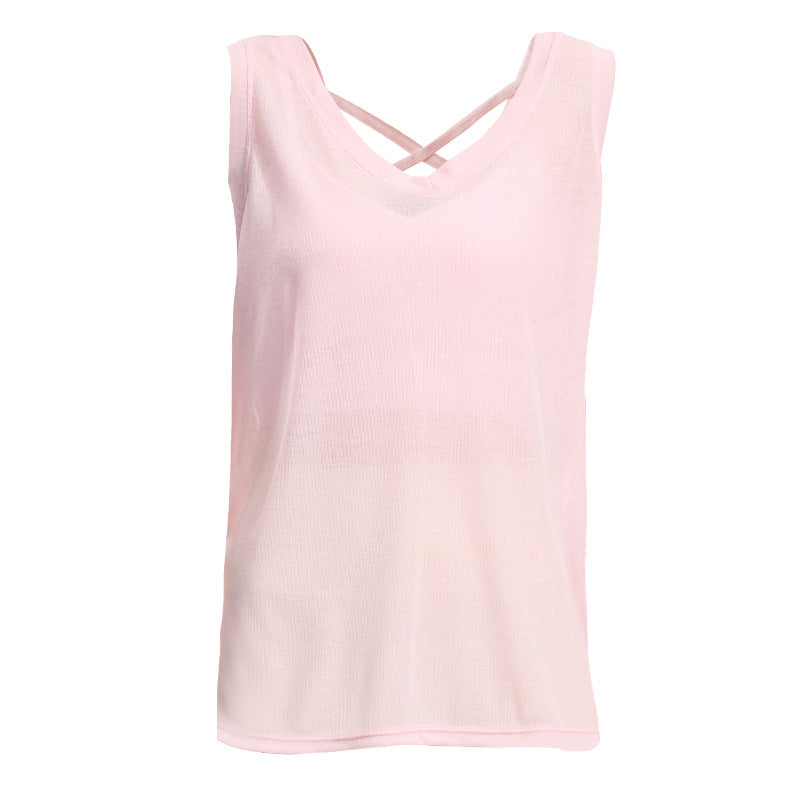 Summer cut-out beautiful back breathable yoga suit cover-up