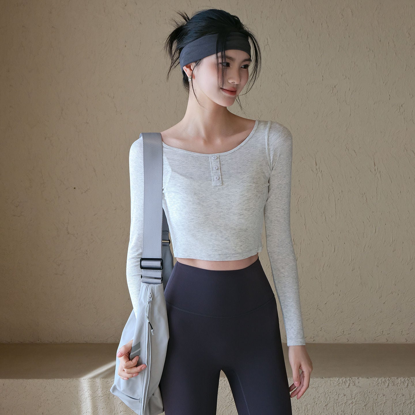 Slim short Pilates training fitness long sleeves