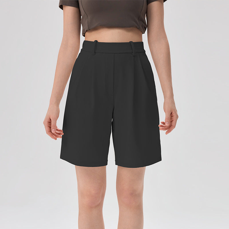 Wide-leg straight casual shorts
