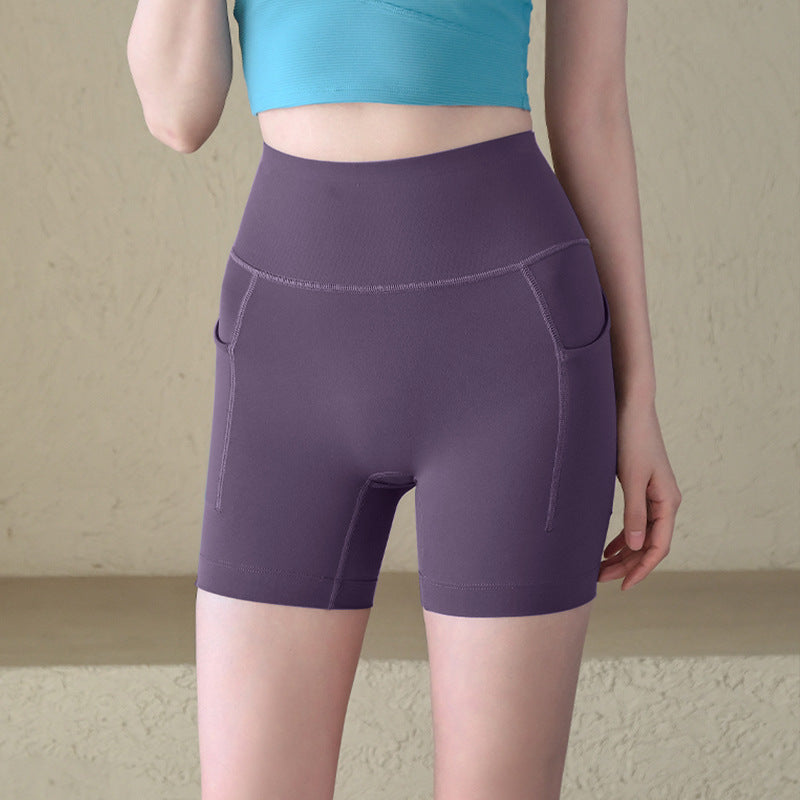 High-stretch Lycra Athletic Training Fitness Cycling Pants Quarters