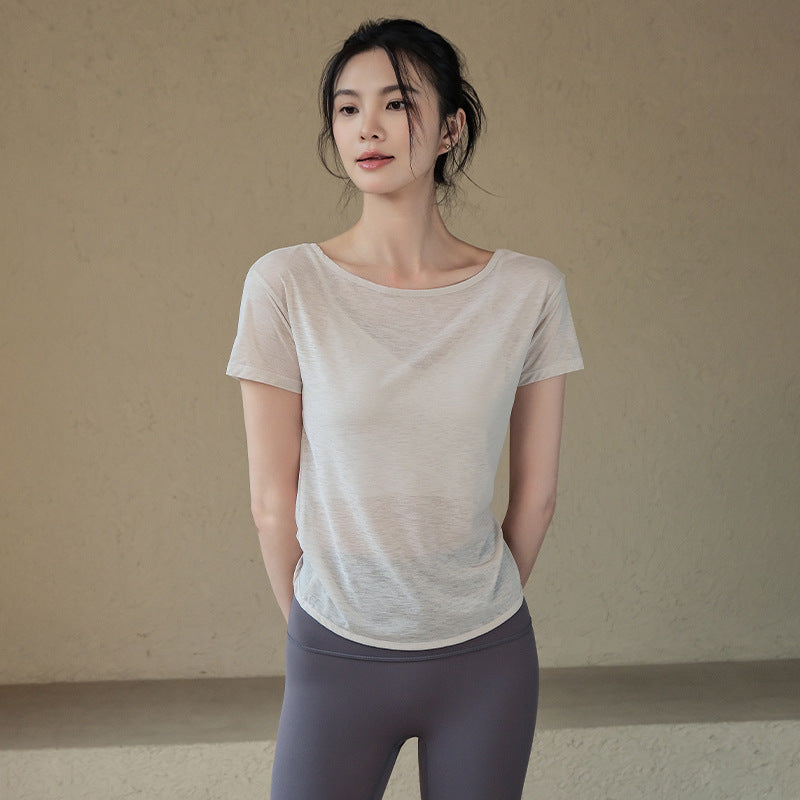 Lightweight, Breathable, Twisted, Cut-out, Beauty-backed cover-up, Short sleeves