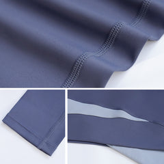 Color-blocked cross-waisted leggings